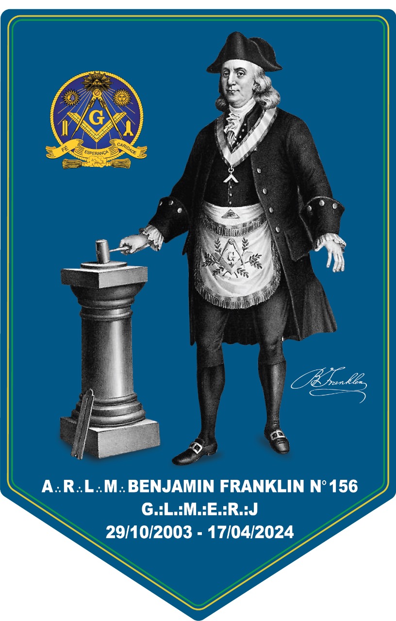 Estandarte da A∴R∴L∴M∴ Benjamin Franklin Nº 156